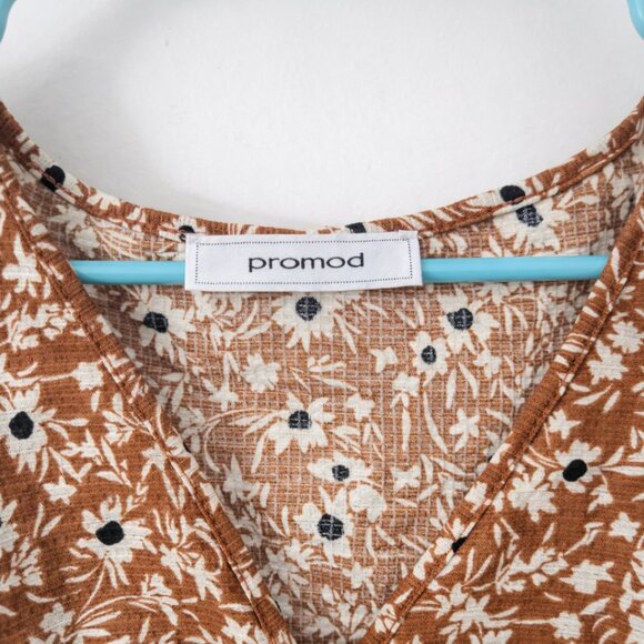 Promod Floral Puff Sleeve Midi Dress Size S EUC - Picture 4 of 4